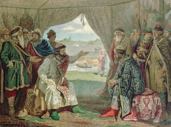 La Convenzione dei Principi con il Gran Duca Vladimir Monomakh II (1053-1125) a Dolob nel 1103, 1880